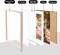 12x16 Picture Frame Natural, Solid Wood Frames with Acrylic Plexiglass for Pictures 11x14/9x12 with Mat or 12x16 without Mat,Wall Display Photo Frame Set of 4